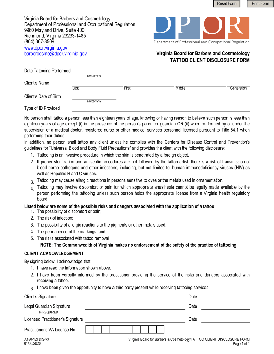 Form A450-12TDIS - Fill Out, Sign Online and Download Fillable PDF ...