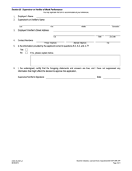 Form A506-33LEXP Lead - Experience Verification Application - Virginia, Page 2