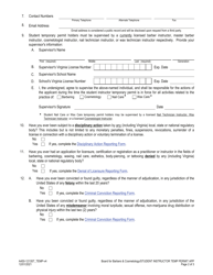 Form A450-1213ST_TEMP Student Instructor - Temporary Permit Application - Virginia, Page 2