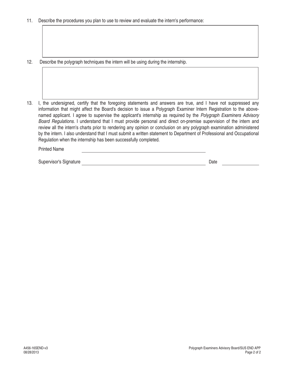 Form A456-16SEND Supervisor Endorsement Form - Virginia, Page 2