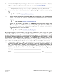 Form A456-16LIC License/Intern Registration Application - Virginia, Page 3