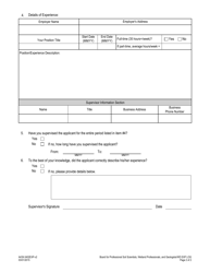 Form A439-3402EXP Professional Wetland Delineator Experience Log - Virginia, Page 2