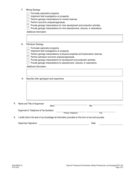 Form A439-28EXP Geological Work Experience Log - Virginia, Page 3