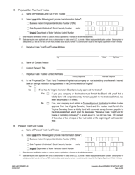 Form A462-4901RENREI Cemetery Company Renewal/Reinstatement Application - Virginia, Page 4