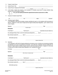 Form A462-49PCTFR Perpetual Care Trust Fund Financial Report - Virginia, Page 2