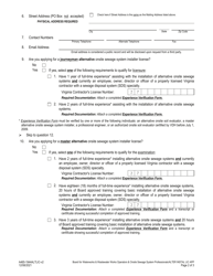 Form A465-1944ALTLIC &quot;Alternative Onsite Sewage System Installer - License Application&quot; - Virginia, Page 2