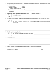 Form A436-1940EXP Onsite Soil Evaluator Experience Verification Form - Virginia, Page 3