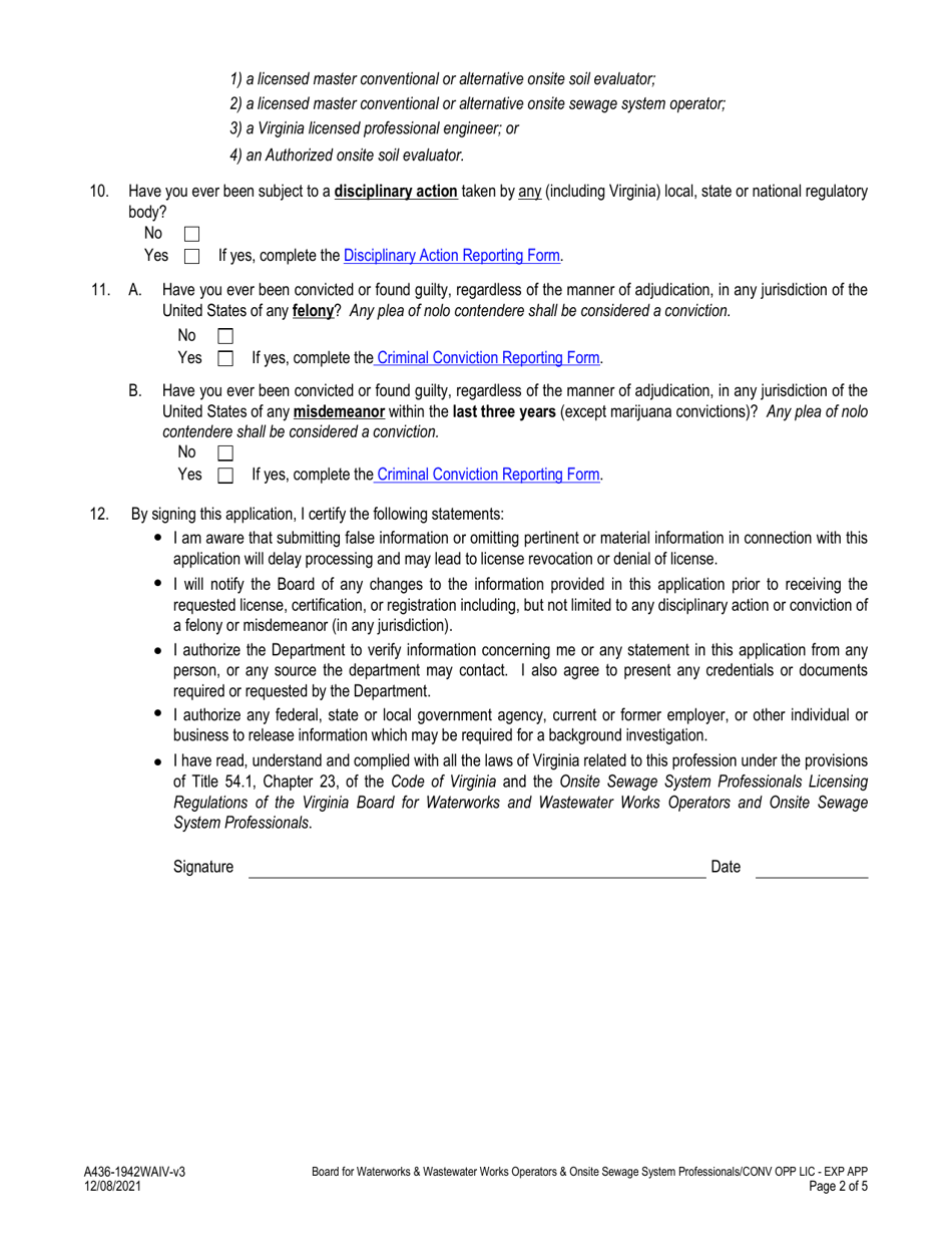 Form A436-1942WAIV - Fill Out, Sign Online and Download Fillable PDF ...