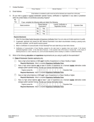 Form A436-1965EXLIC Wastewater Works Operator License Application - Virginia, Page 2
