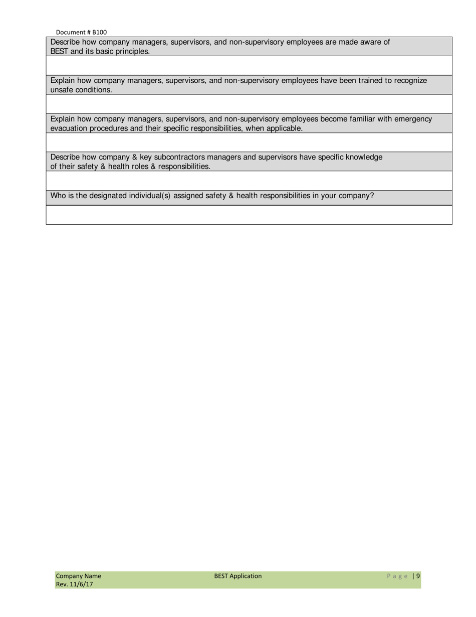 Form B100 Application to the Virginia Best - Virginia, Page 9