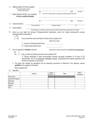 Form A416-0408LIC Surveyor Photogrammetrist License Application - Virginia, Page 4