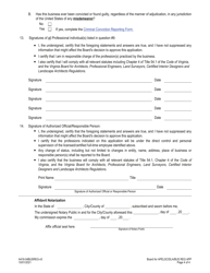 Form A416-04BUSREG Business Entity Registration/Reinstatement Application - Certified Interior Designers and Landscape Architects - Virginia, Page 4