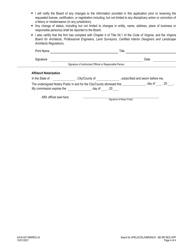 Form A416-0411BRREG Business Entity - Branch Office Registration/Reinstatement Application - Certified Interior Designers and Landscape Architects - Virginia, Page 4
