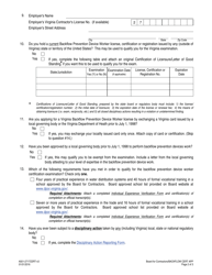 Form A501-2717CERT Backflow Prevention Device Worker Certification Application - Virginia, Page 2