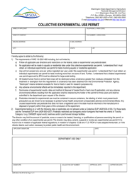 Document preview: Form AGR630-4130 Collective Experimental Use Permit - Washington