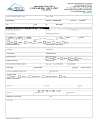 Document preview: Form AGR630-4257 Washington State Experimental Use Permit (Wseup) - Washington