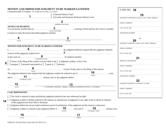 Instructions for Form DC-459 Motion and Order for Judgment to Be Marked Satisfied - Virginia, Page 2