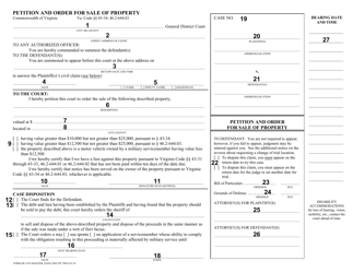 Instructions for Form DC-479 Petition and Order for Sale of Property - Virginia, Page 2