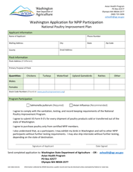 Document preview: Form AGR-3086 Washington Application for Npip Participation - Washington