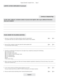 Complaint Form - Virginia, Page 2