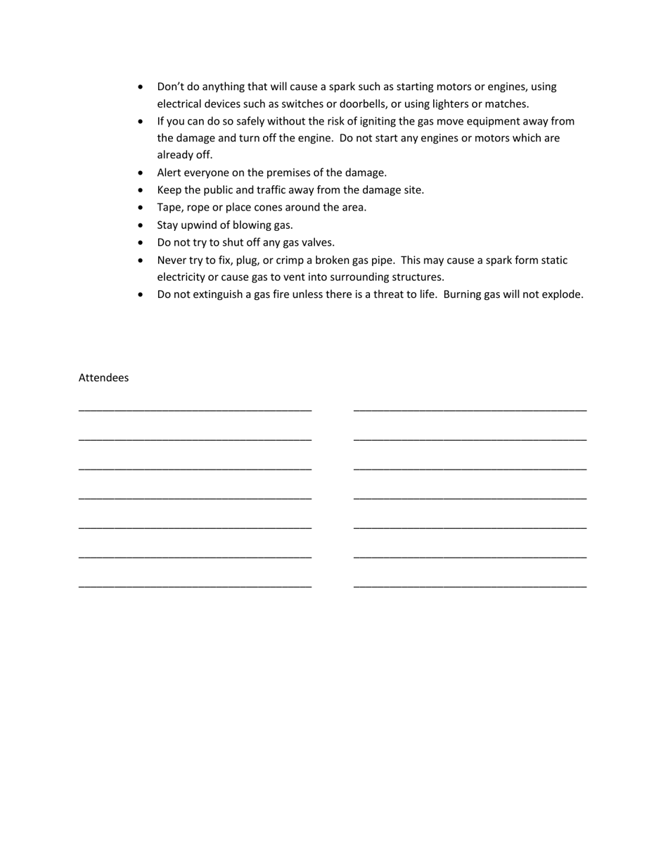 Toolbox Talks - Steps to Take if You Break Natural Gas, Petroleum, or Propane Lines - Vermont, Page 2