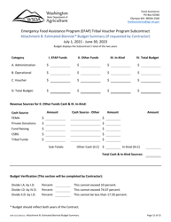 Form AGR-2213 Emergency Food Assistance Program (Efap) Tribal Voucher Program Subcontractor Information - Washington, Page 12