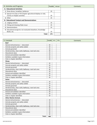 Form AGR-5540 Official Evaluation Report - All Youth Shows - Youth Jr. Livestock - Washington, Page 2