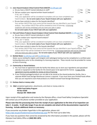 Form AGR-2090 Food Processing Plant License - New License Application - Washington, Page 3