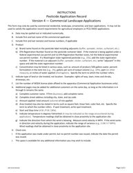 AGR Form 4234 Pesticide Application Record - Commercial Landscape Applications - Washington, Page 2