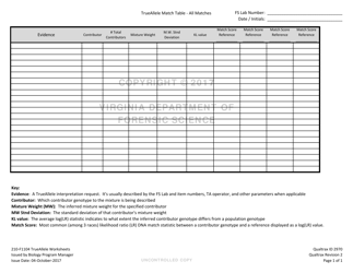 DFS Form 210-F1104 Trueallele Worksheets - Virginia, Page 5