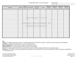 DFS Form 210-F1104 Trueallele Worksheets - Virginia, Page 7
