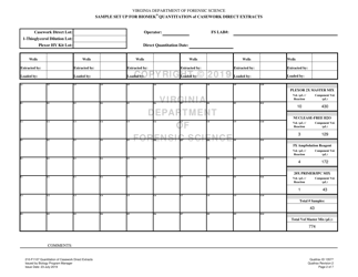 DFS Form 210-F1107 Quantitation of Casework Direct Extracts - Virginia, Page 2