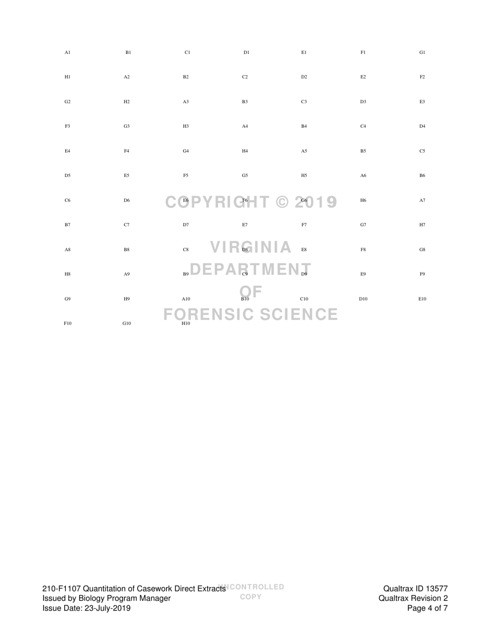 DFS Form 210-F1107 Quantitation of Casework Direct Extracts - Virginia, Page 4