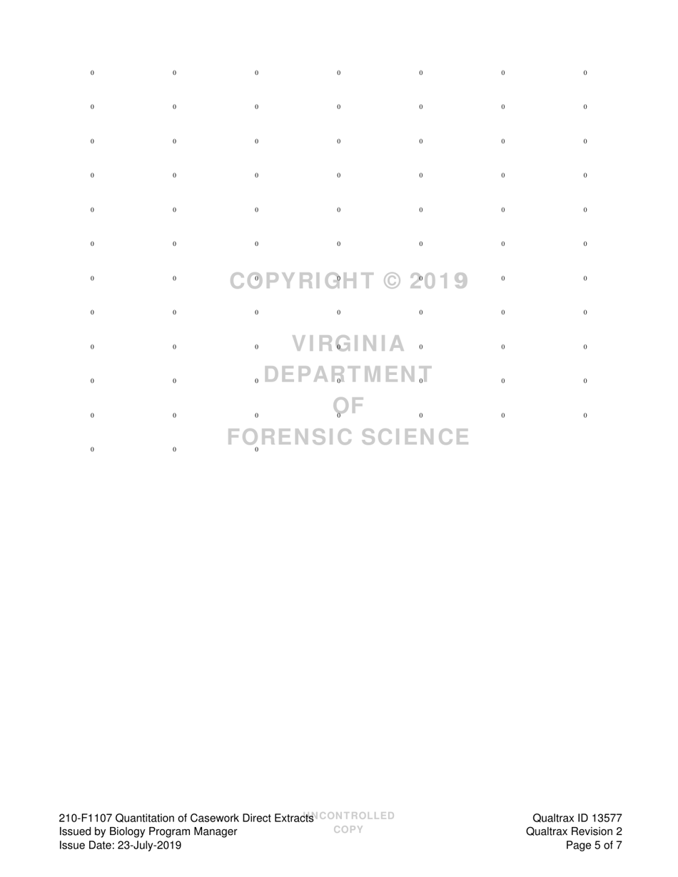 DFS Form 210-F1107 Quantitation of Casework Direct Extracts - Virginia, Page 5