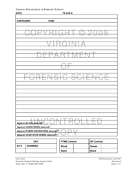 Document preview: DFS Form 210-F207 Case Notes - Virginia