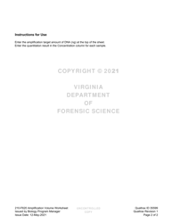 DFS Form 210-F620 Amplification Volume Worksheet - Virginia, Page 2