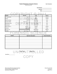 DFS Form 212-F100 Mitochondrial Dna Populatable Worksheets - Virginia, Page 3