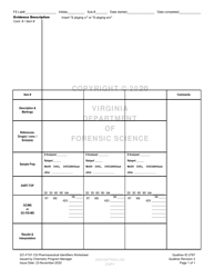 Document preview: DFS Form 221-F101 Cs Pharmaceutical Identifiers Worksheet - Virginia