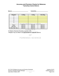 DFS Form 221-F104 CS Accuracy and Precision Checks for Balances - Virginia, Page 4