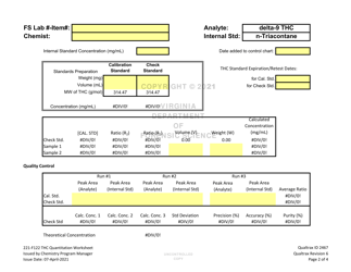 DFS Form 221-F122 Thc Quantitation Worksheet - Virginia, Page 2