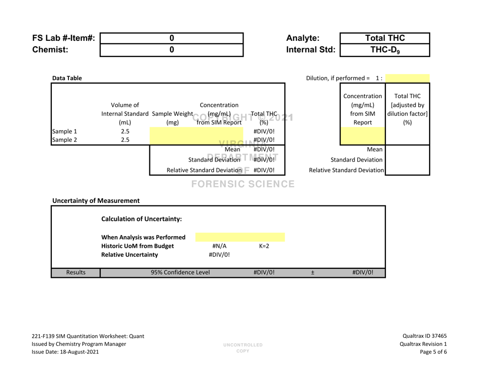 DFS Form 221-F139 Sim Quantitation Worksheet - Virginia, Page 5