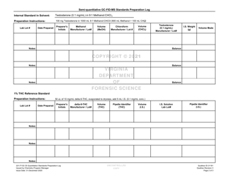 DFS Form 221-F132 Gc Quantitation Standards Preparation Log - Virginia, Page 2