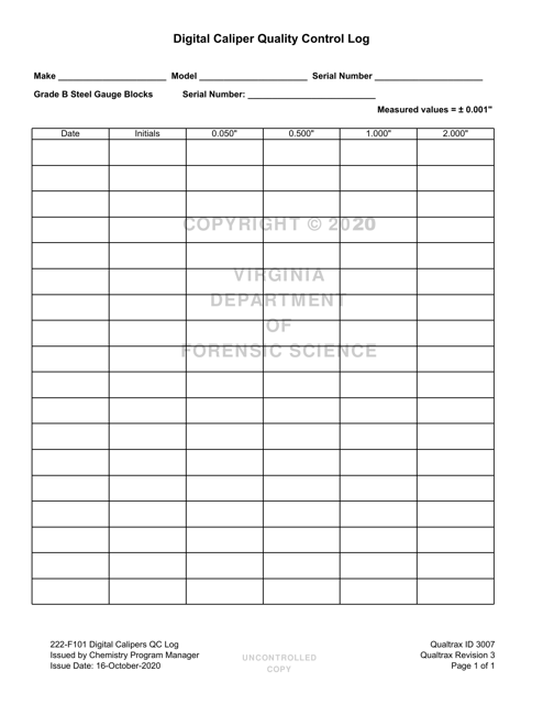 DFS Form 222-F101  Printable Pdf