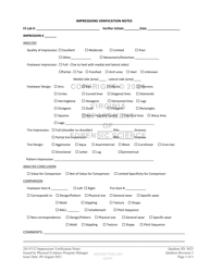 DFS Form 241-F112 &quot;Impressions Verification Notes&quot; - Virginia