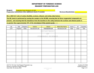 DFS Form 222-F141 Te Color Test Reagent Preparation Log - Virginia, Page 20