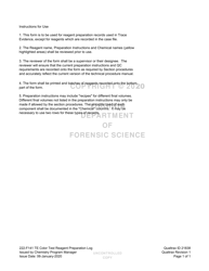 DFS Form 222-F141 Te Color Test Reagent Preparation Log - Virginia, Page 2
