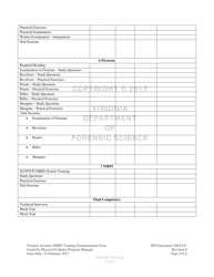 DFS Form 240-F141 Forensic Scientist Nibin Training Record - Virginia, Page 2