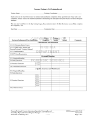 Document preview: DFS Form 240-F140 Firearm/Toolmark Forensic Laboratory Specialist Training Record - Virginia