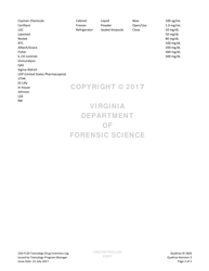DFS Form 220-F120 Toxicology Drug Inventory Log - Virginia, Page 2