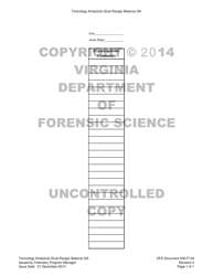DFS Form 220-F134 Toxicology Analytical (Dual Range) Balance Qa - Virginia, Page 2